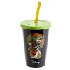 Gobelet Halloween Disney Mr Jack avec paille et couvercle noir et vert Ø9xH18,5