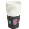 Gobelet papier Halloween tête de mort mexicaine 260ml x8