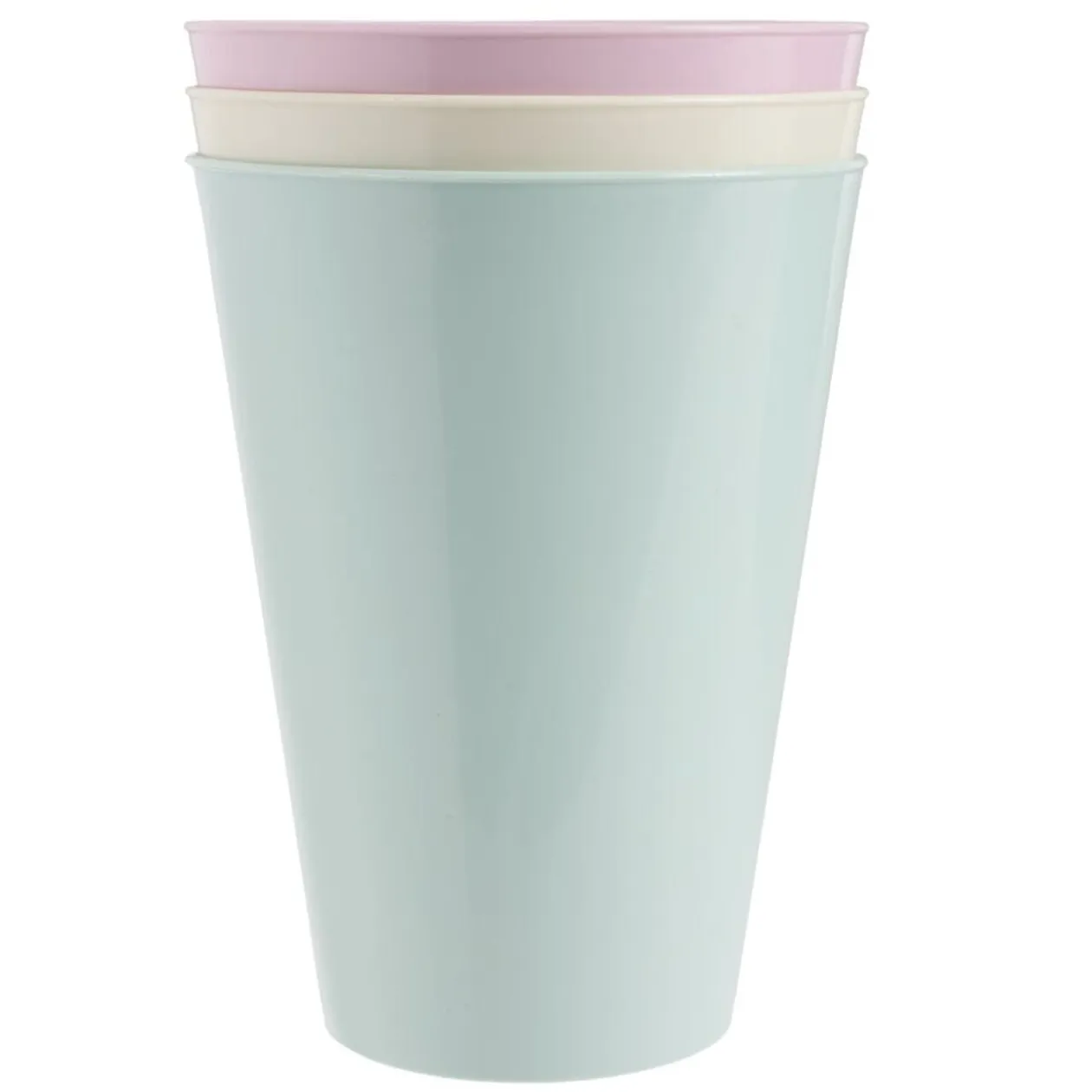 Gobelet plastique 43cl réutilisable couleur unie Ø5xH9cm (3 modèles)