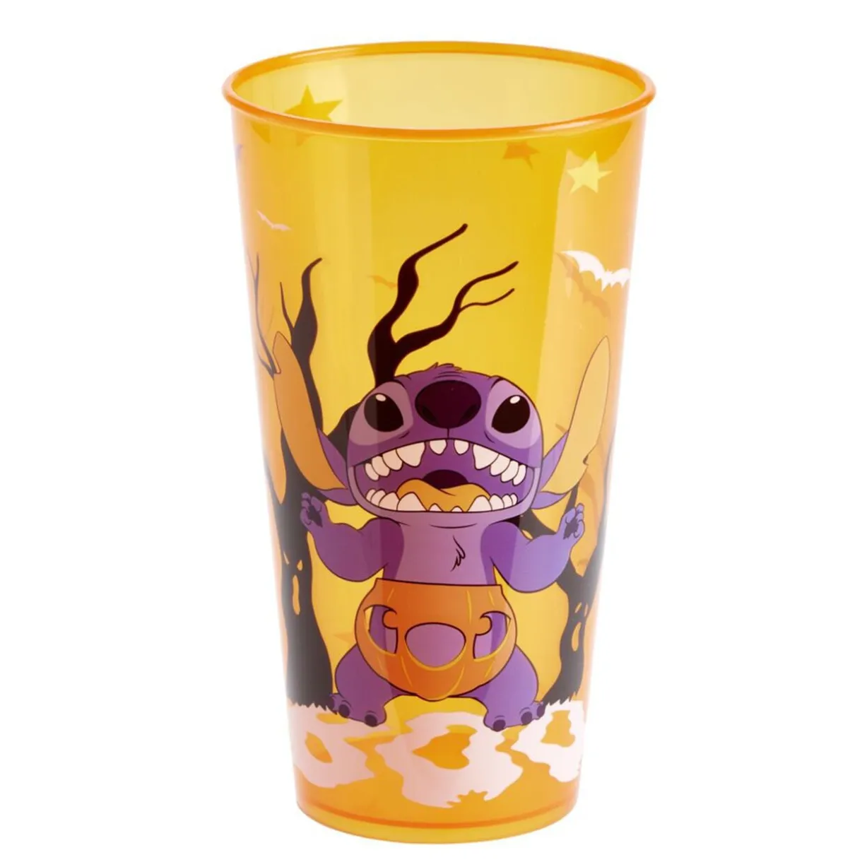 Gobelet plastique Halloween Disney Stitch eco cup Ø9xH15,5cm (2 modèles) < Gifi