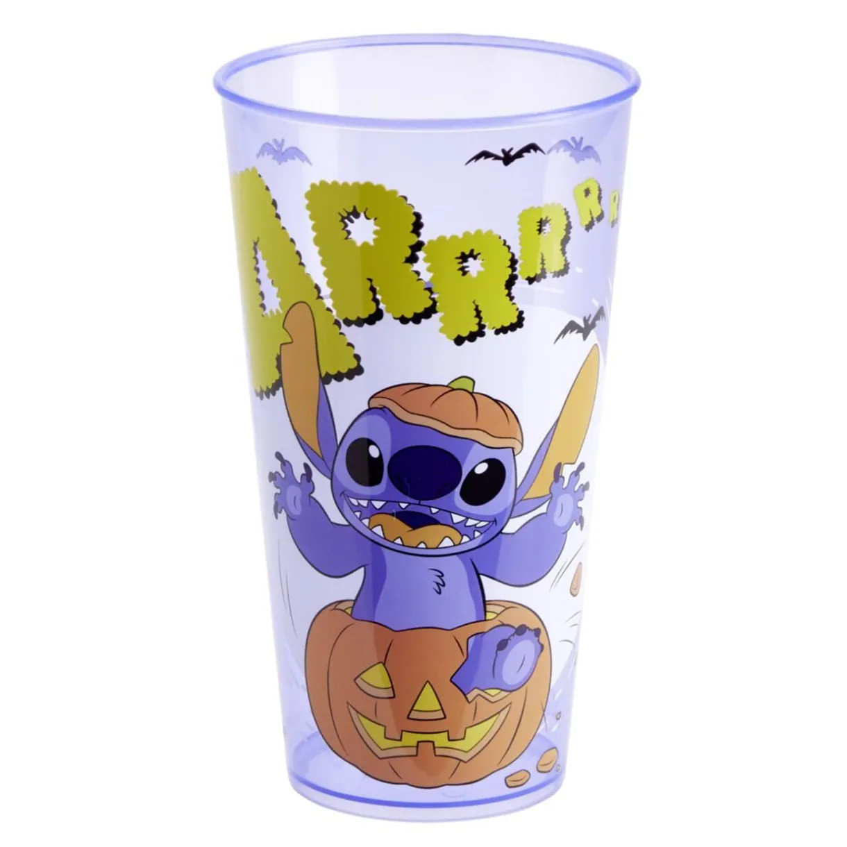 Gobelet plastique Halloween Disney Stitch eco cup Ø9xH15,5cm (2 modèles) < Gifi
