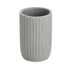 Gobelet salle de bain effet pierre en plastique Ø7,5xH11,5cm