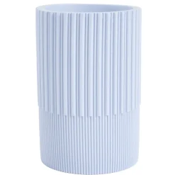 Gobelet salle de bain résine stries Ø7xH10cm (3 modèles)