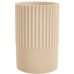 Gobelet salle de bain résine stries Ø7xH10cm (3 modèles)