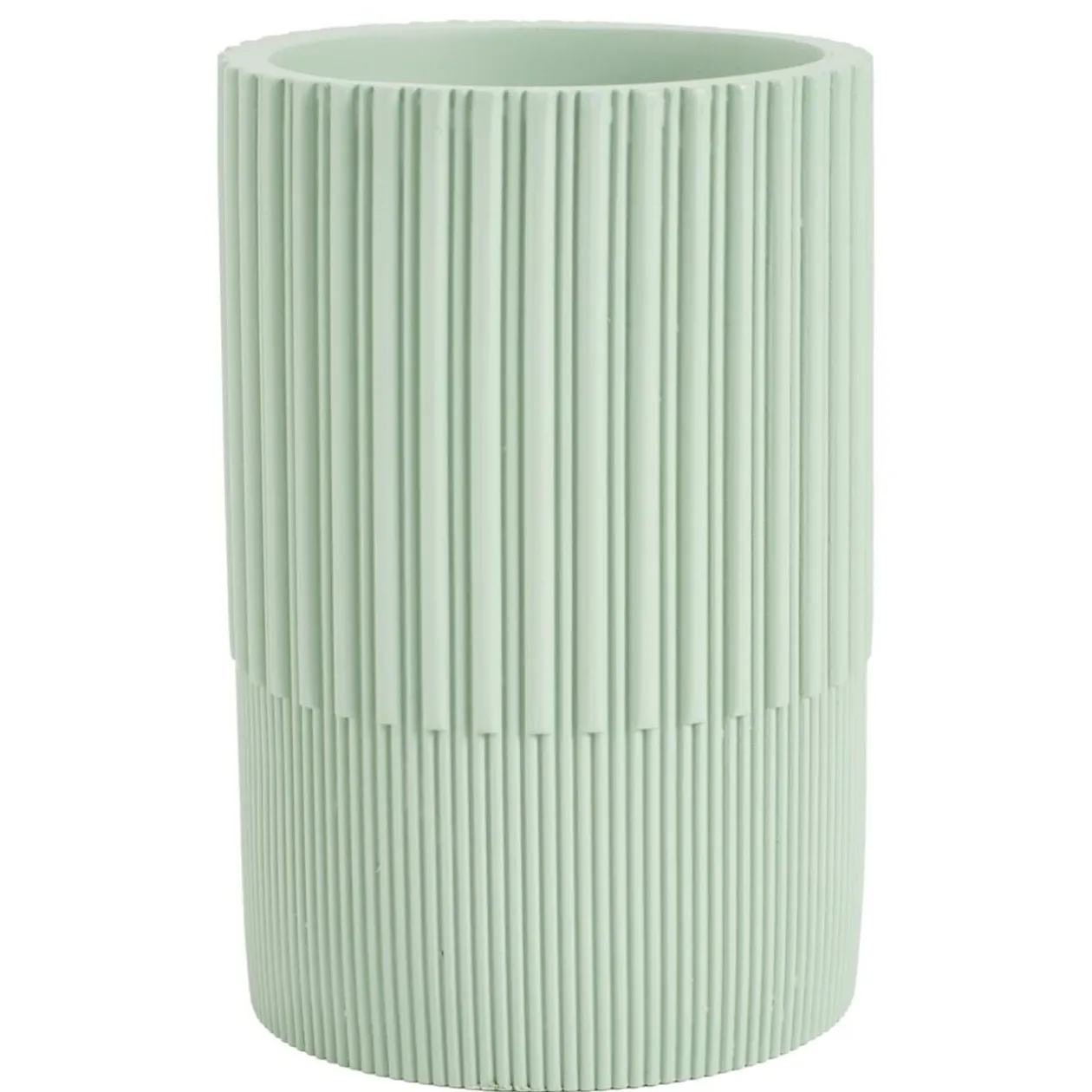 Gobelet salle de bain résine stries Ø7xH10cm (3 modèles)