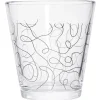 Gobelet verre x3 motif line art 25cl