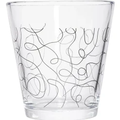 Gobelet verre x3 motif line art 25cl