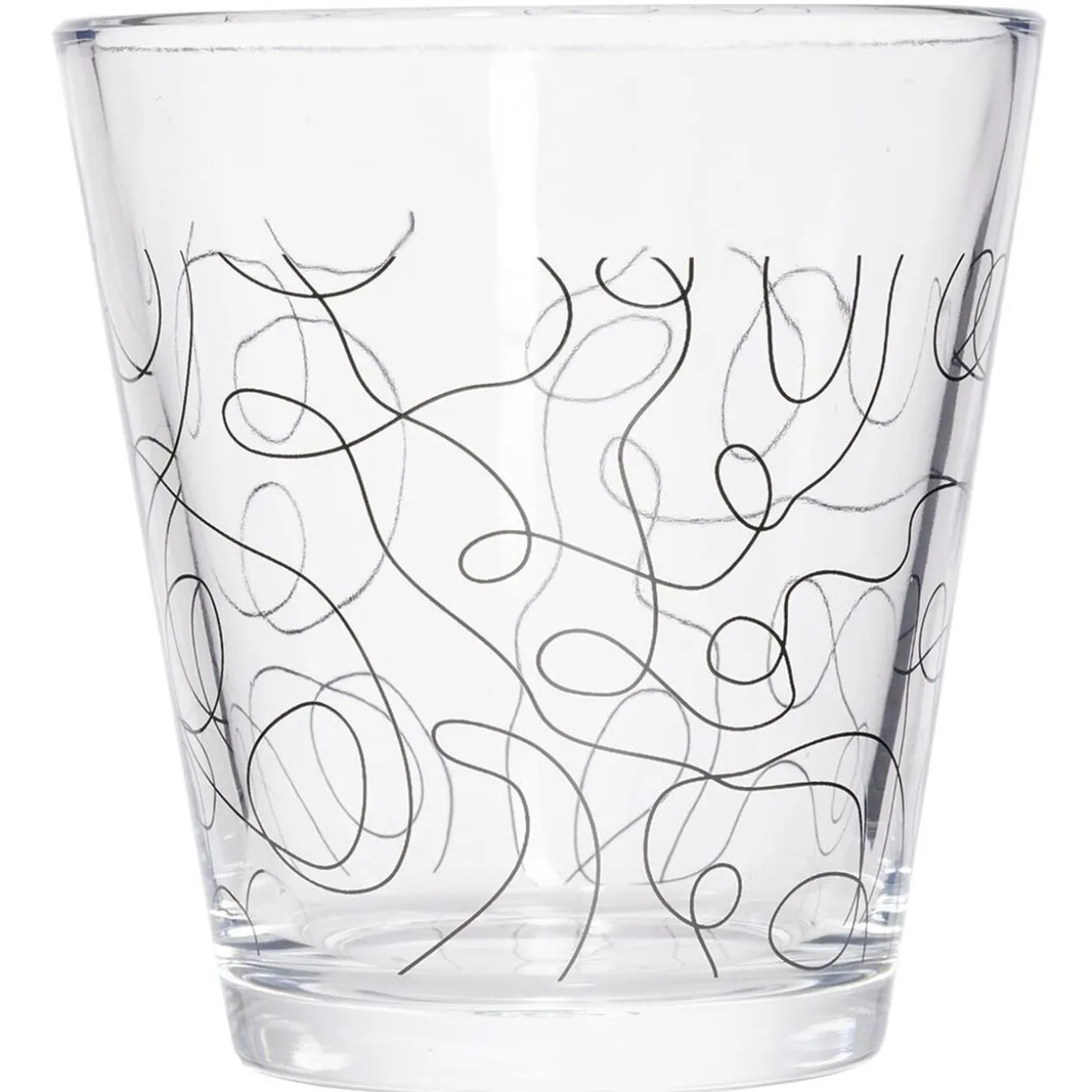 Gobelet verre x3 motif line art 25cl