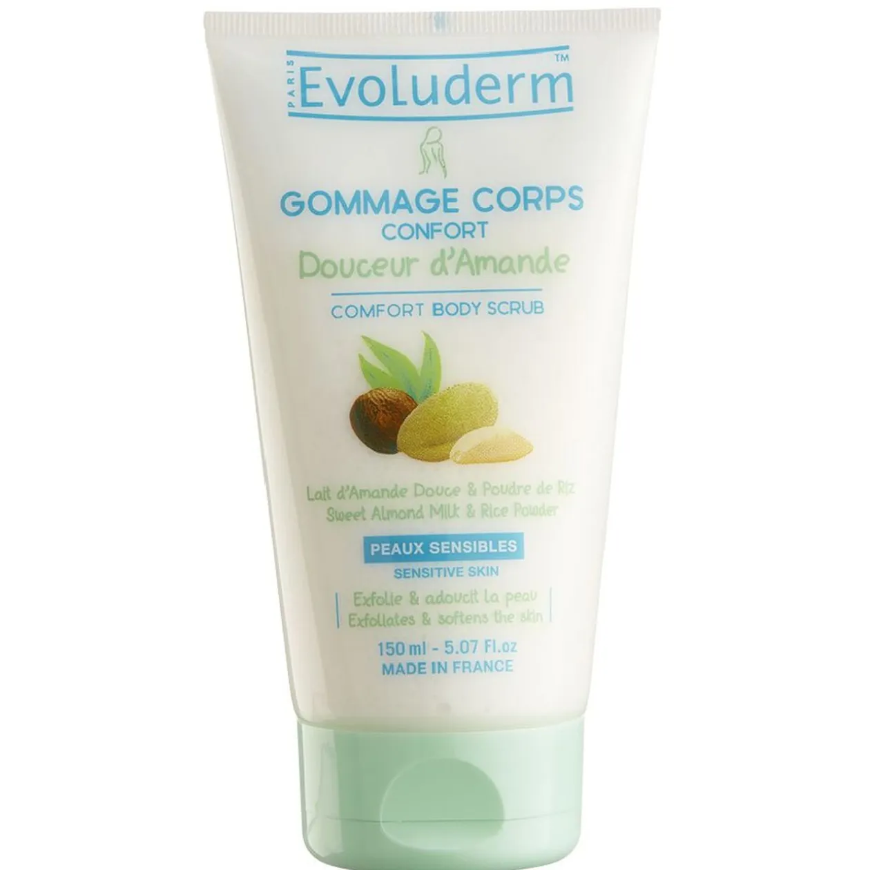 Gommage corps Evoluderm douceur d'amande 150 ml