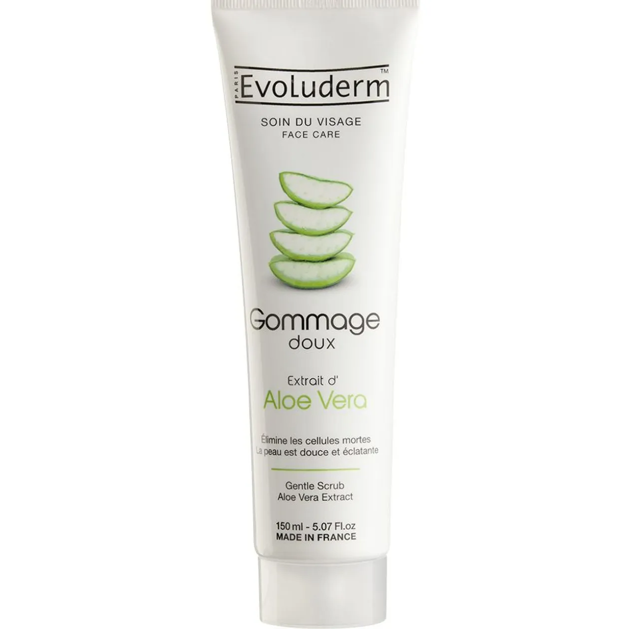 Gommage visage Evoluderm aloe vera 150 ml