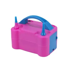 Gonfleur à ballon électrique 2 buses rose et bleu 13x10xH10cm < Gifi Discount