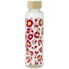 Gourde bouteille en verre avec bouchon bambou 500ml Ø6,5xH22cm < Gifi Hot