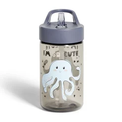 Gourde de camping pieuvre pour enfant plastique gris 43cl