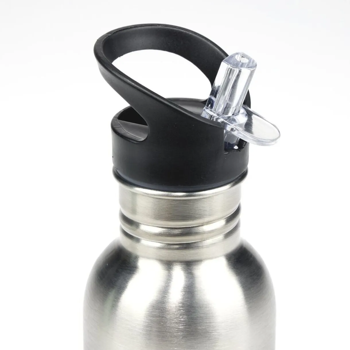 Gourde isotherme inox 350ml bouchon paille plastique Ø7xH16,5cm (2 modèles) < Gifi