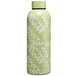 Gourde isotherme inox 500ml motif feuillage Ø7xH22cm (2 modèles)