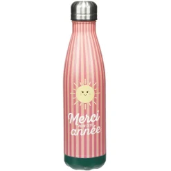Gourde isotherme remerciement Merci pour cette année 500ml (3 modèles) < Gifi New