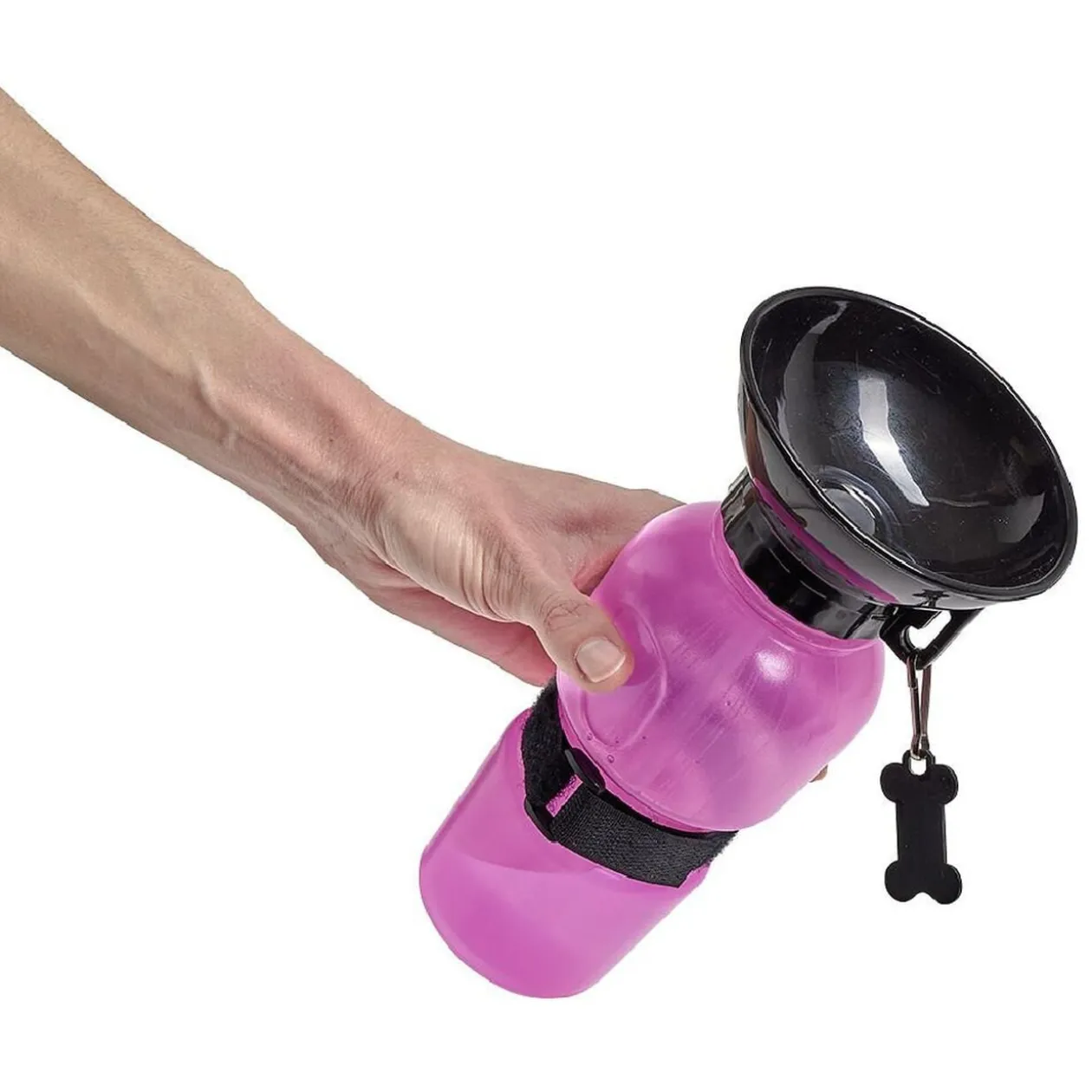 Gourde pour animaux avec gamelle intégrée 50cl