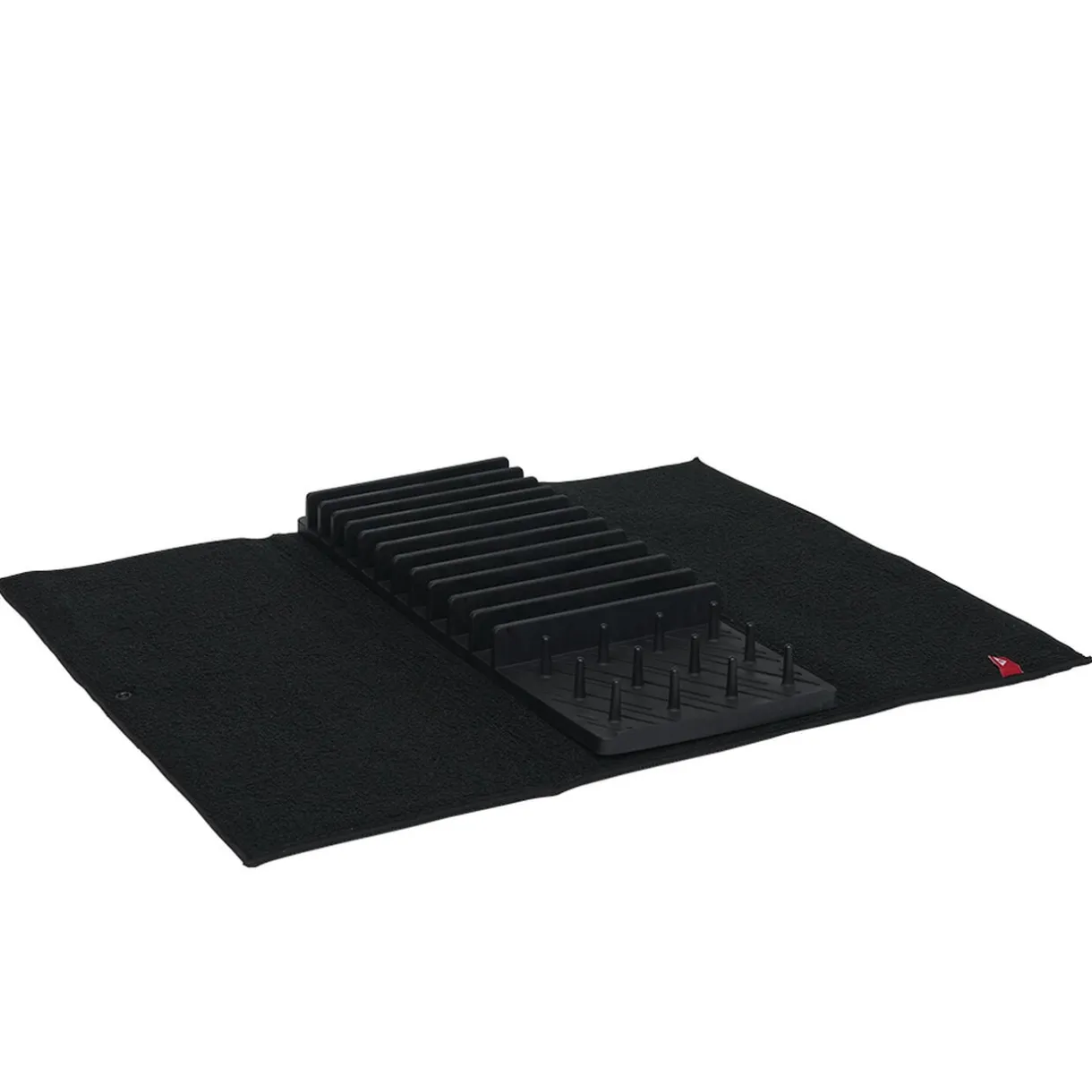 Égouttoir avec tapis pliable noir 11 rangées 12 picots < Gifi New
