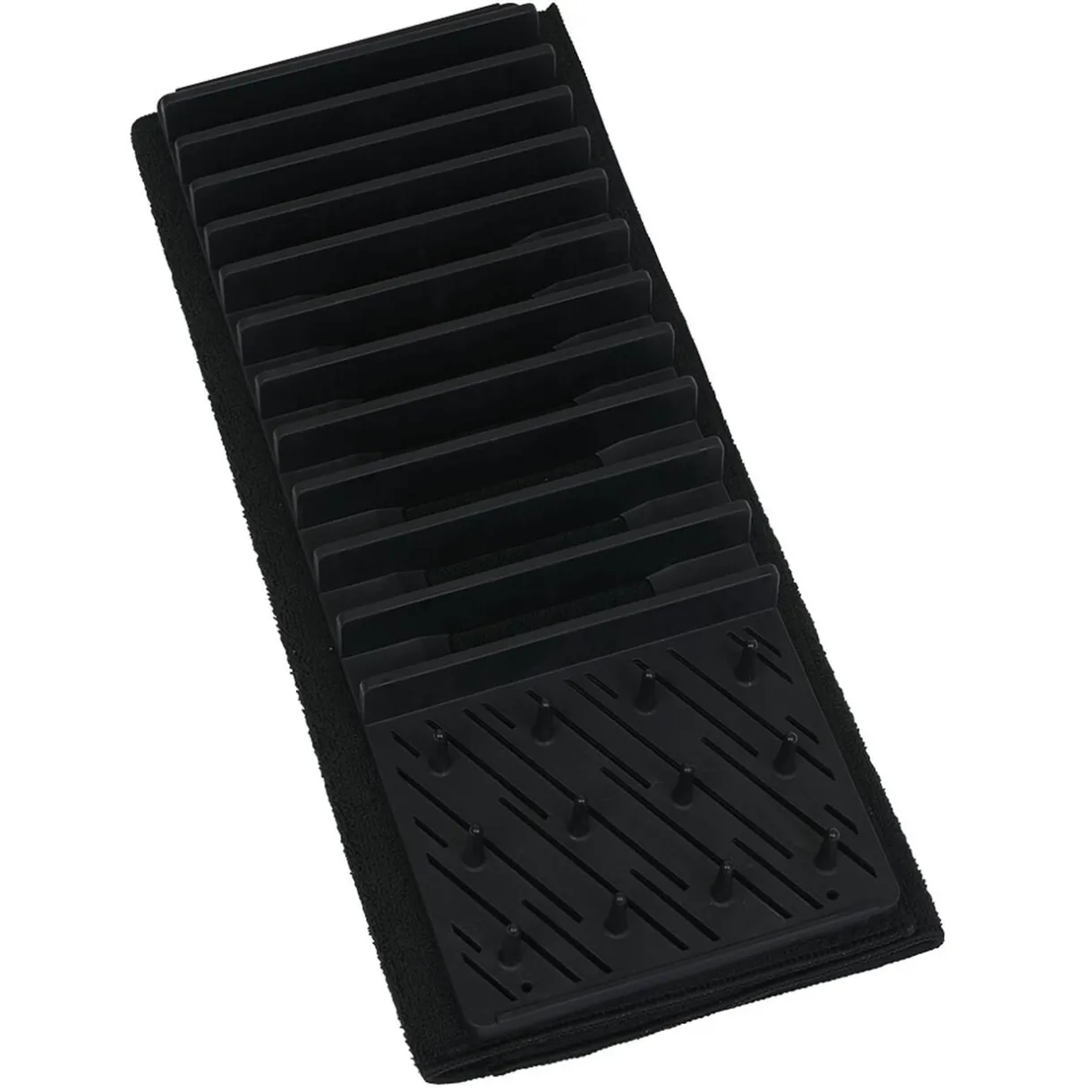 Égouttoir avec tapis pliable noir 11 rangées 12 picots < Gifi New