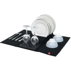Égouttoir avec tapis pliable noir 11 rangées 12 picots < Gifi New