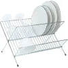 Égouttoir pliable en métal gris 36x31xH22cm