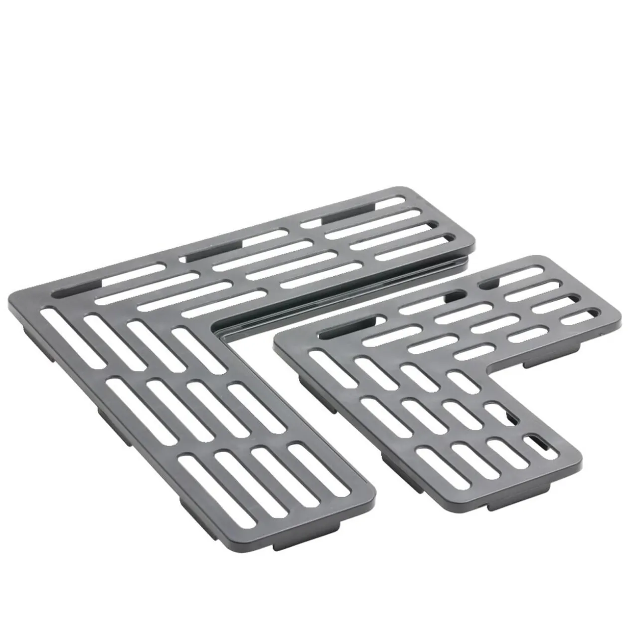 Égouttoir pour fond d'évier multifonction silicone gris 28,5x28,5xH5cm