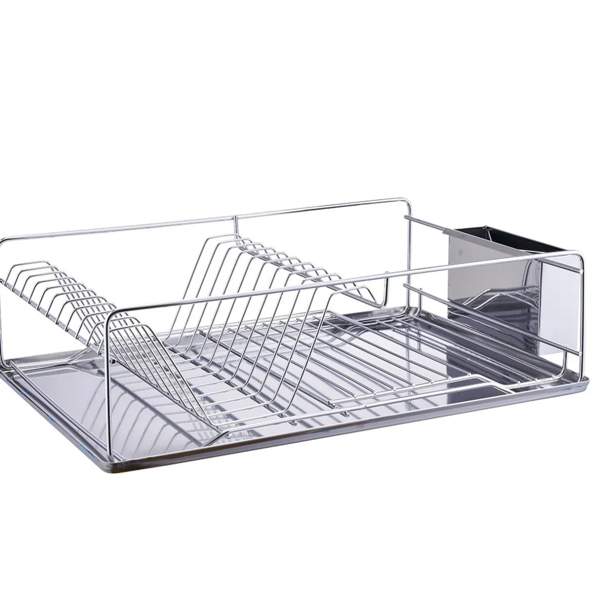 Égouttoir à vaisselle avec porte-couverts inox < Gifi Discount