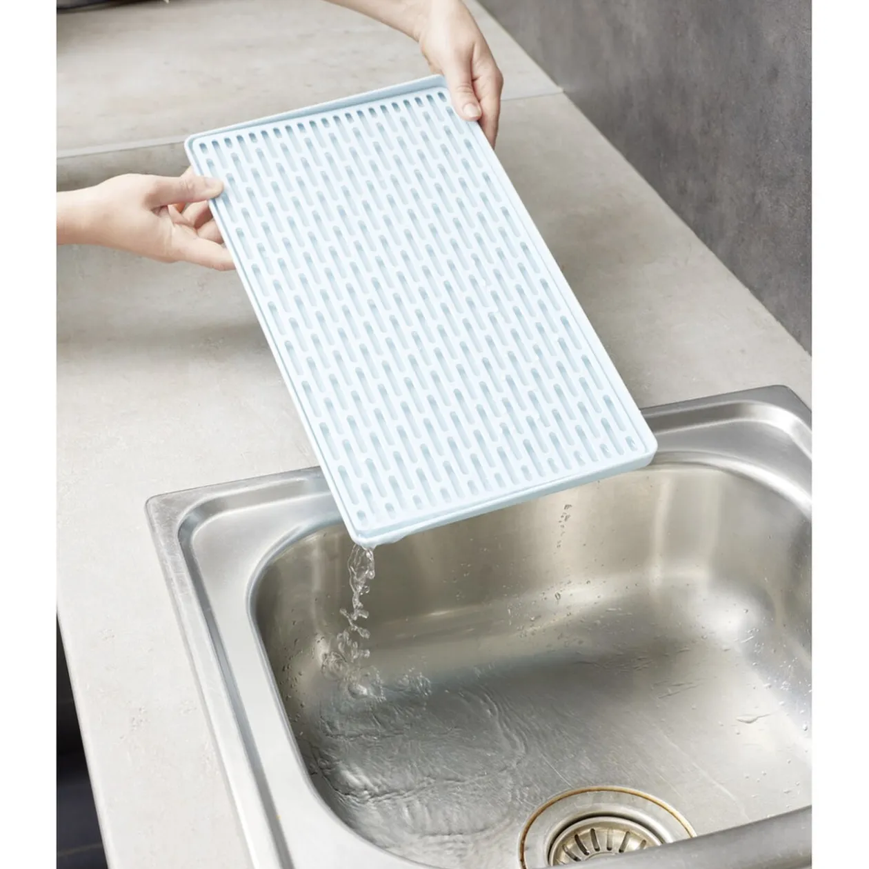 Égouttoir à vaisselle avec support 40x22,6xH2cm