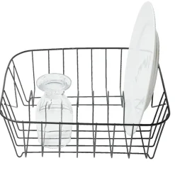 Égouttoir à vaisselle en métal noir 31,5x28,5xH10,5cm < Gifi Discount