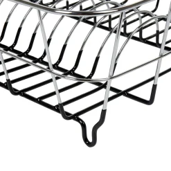 Égouttoir à vaisselle gris et noir