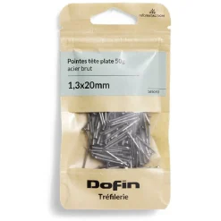 50g pointes tête homme acier brut - 1,3x20 mm < Gifi New