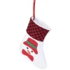 Grande chaussette de Noël en feutre x2