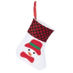 Grande chaussette de Noël en feutre x2