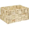 Grande panière rectangulaire tressée en jonc < Gifi Discount