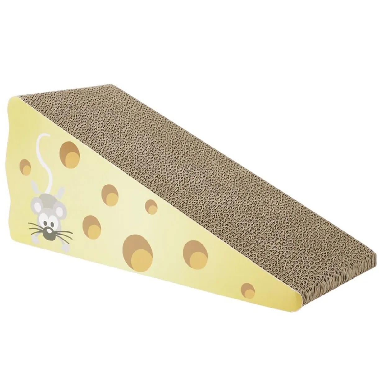 Grattoir pour chat forme fromage en carton 36x16xH17cm < Gifi Clearance