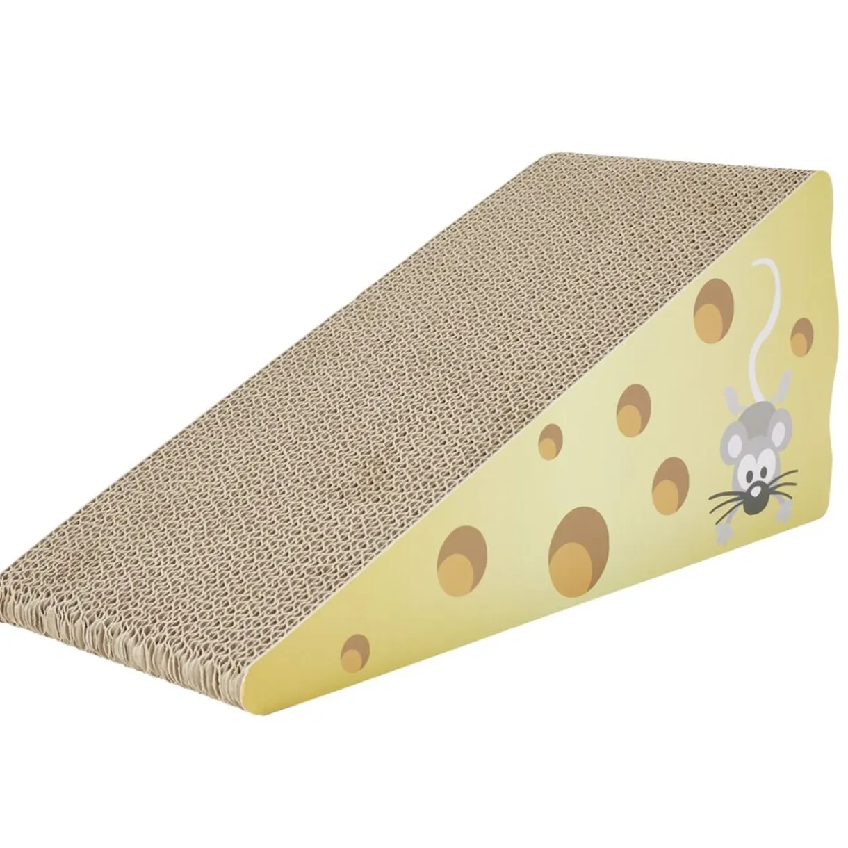 Grattoir pour chat forme fromage en carton 36x16xH17cm < Gifi Clearance