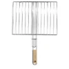 Grille double barbecue 60x40cm métal et bois < Gifi Best