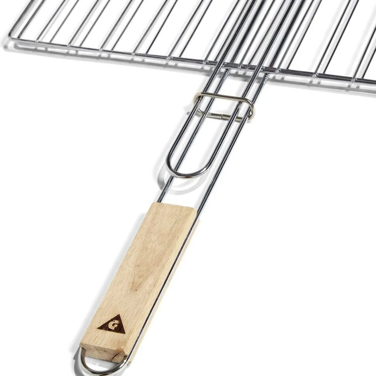 Grille double barbecue 60x40cm métal et bois < Gifi Best