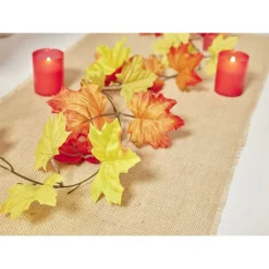 Guirlande artificielle automne feuilles de chêne L180cm