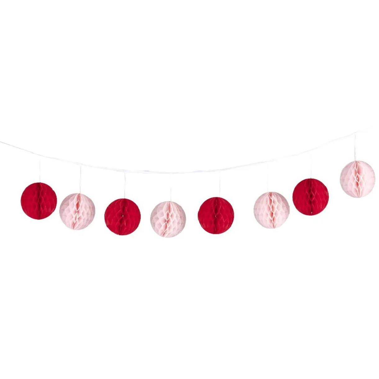 Guirlande boule en papier rose et rouge < Gifi Hot