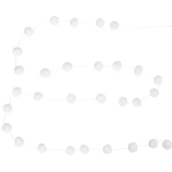 Guirlande 30 boules de neige blanc 1,8 m