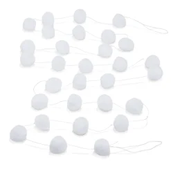 Guirlande 30 boules de neige blanc 1,8 m