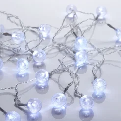 Guirlande boules lumineuses solaire blanc froid clignotant fixe 5,8 m < Gifi Sale