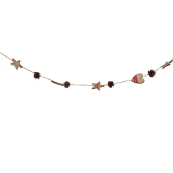 Guirlande coeurs pommes de pin beige rouge L. 1,9 m < Gifi Clearance