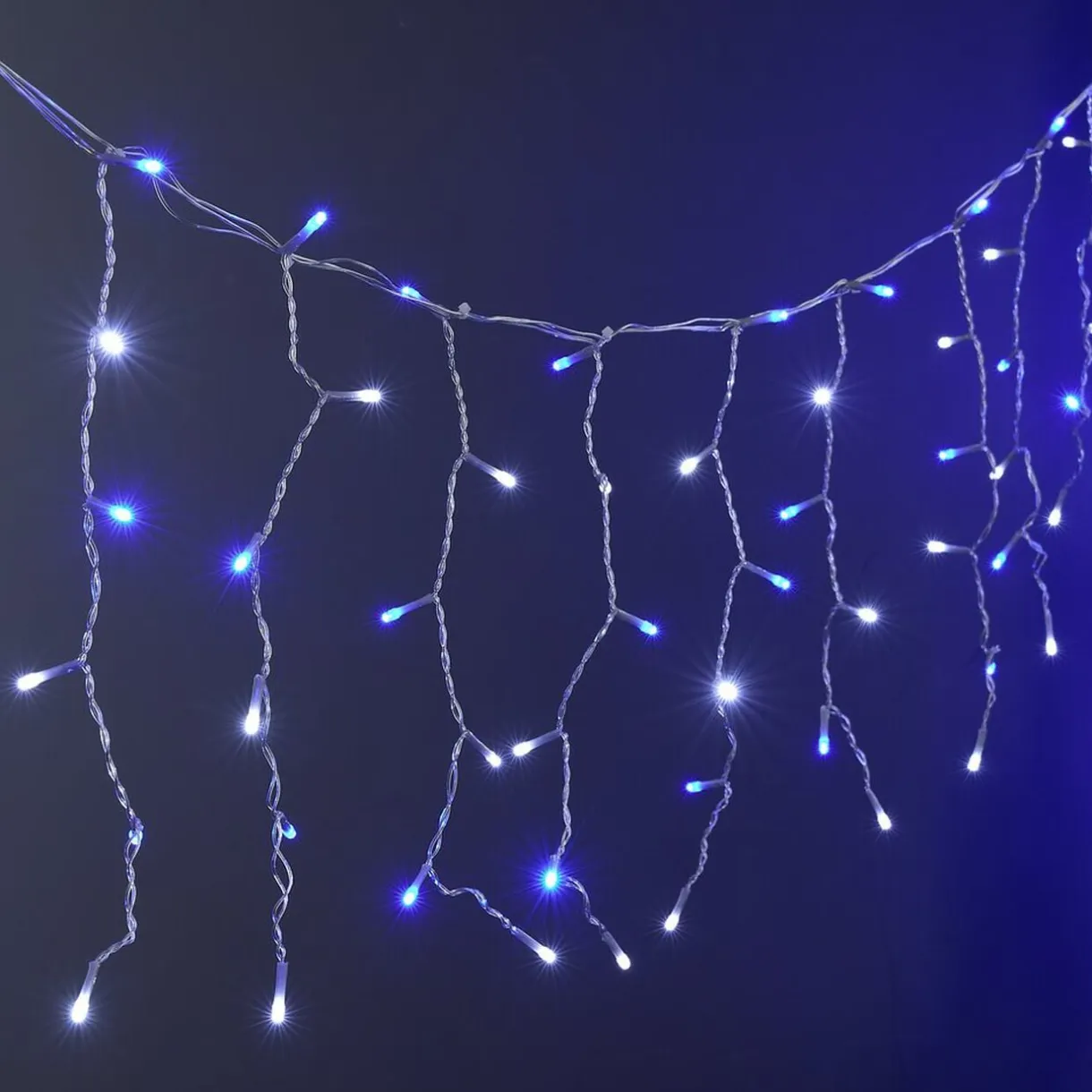 Guirlande de Noël bordure de toit 190LED blanc froid et bleu L720cm < Gifi Hot