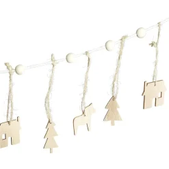 Guirlande de Noël en bois fantaisie blanc 1,8m < Gifi