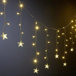 Guirlande de Noël lumineuse bordure de toit 90LED pluie d'étoiles L5m