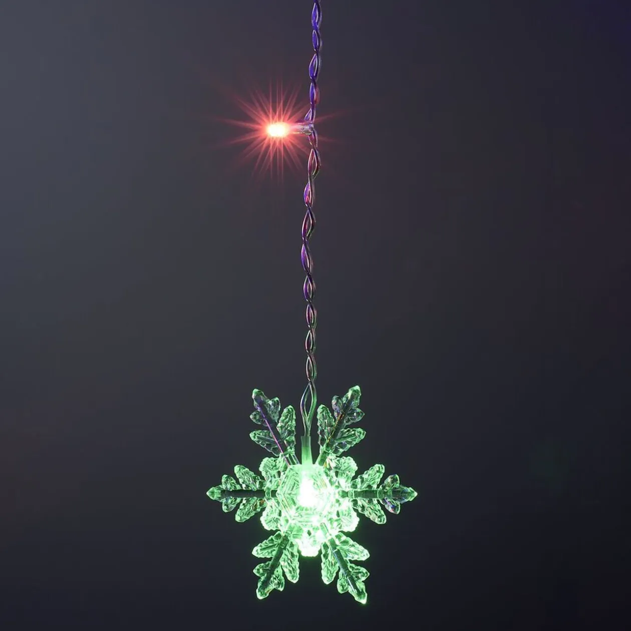 Guirlande de Noël lumineuse 90LED rideau flocon multicolore L665cm