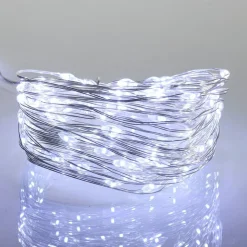 Guirlande de Noël lumineuse 120LED fil cuivre blanc froid L890cm