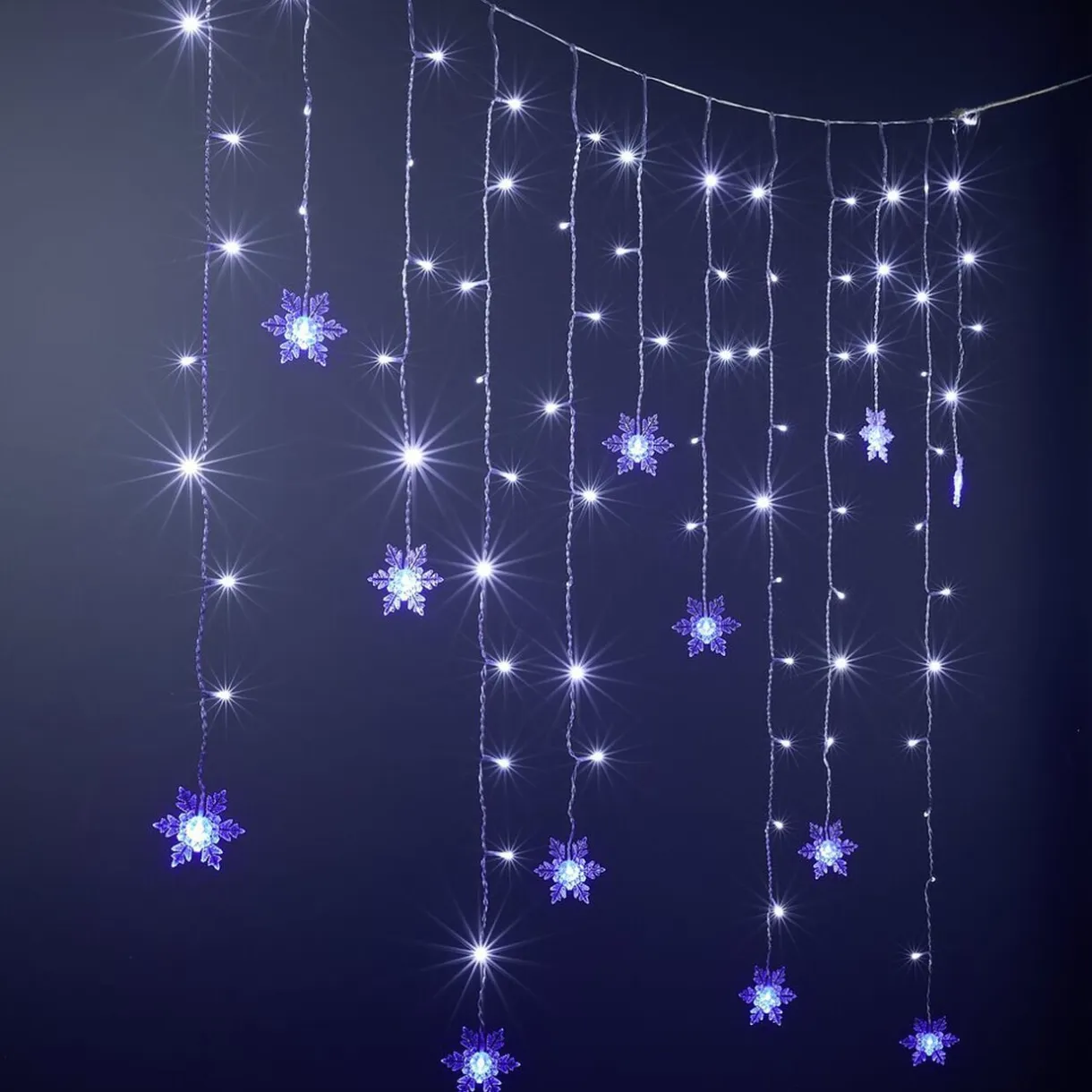 Guirlande de Noël lumineuse 90LED bordure toit flocon blanc froid < Gifi Clearance